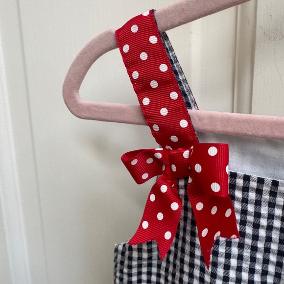 Rare Editions 4T Girls Black and White Gingham Ladybug Floral Sleeveless Dress - Picture 5 of 7